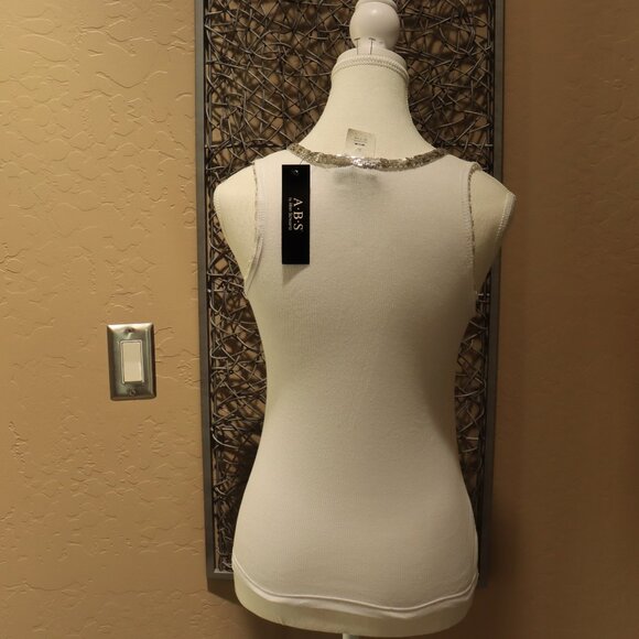 ABS by Allen Schwartz Embellished Rib Knit Tank Top - Picture 5 of 6